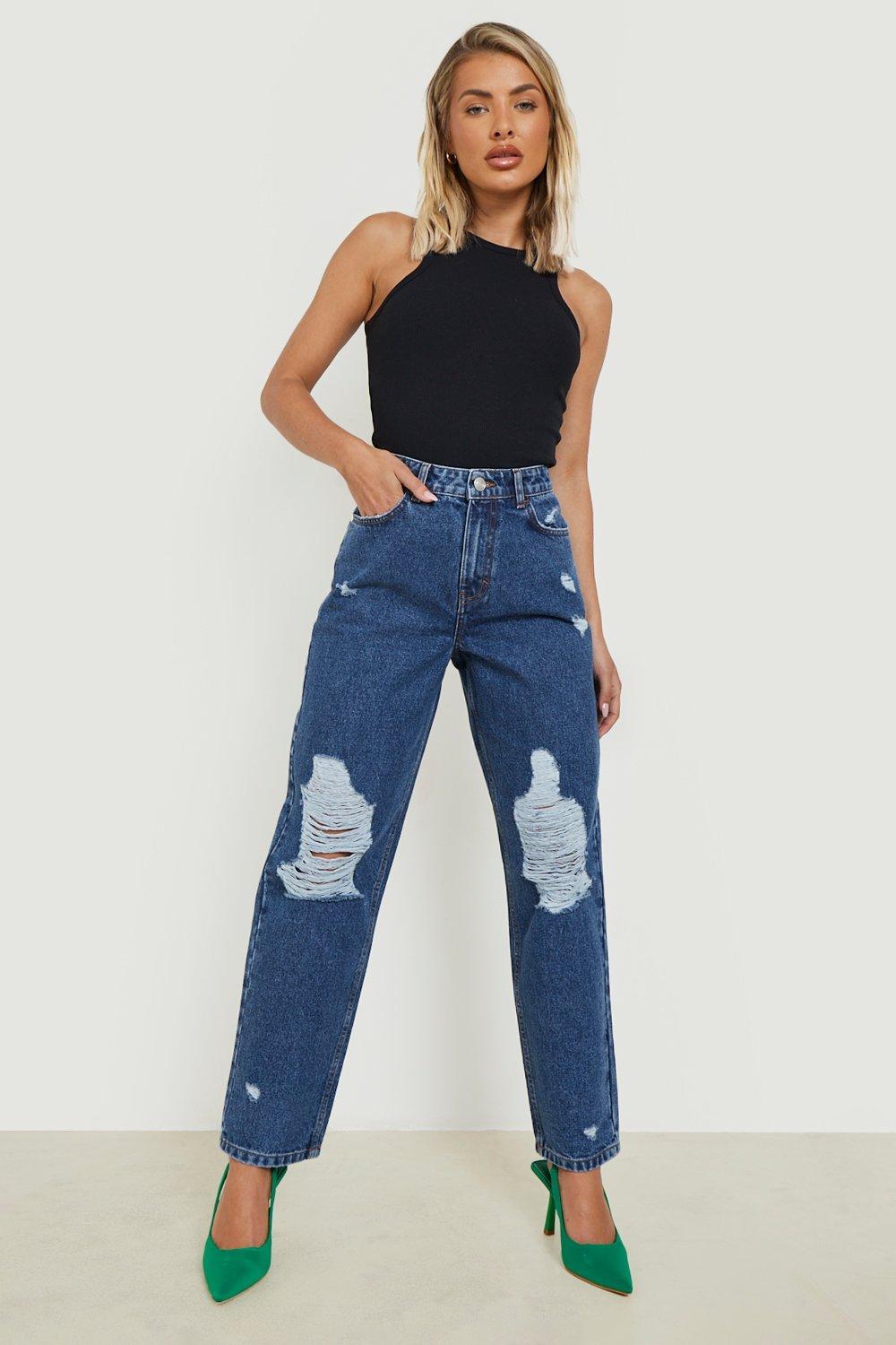 chain mom jeans