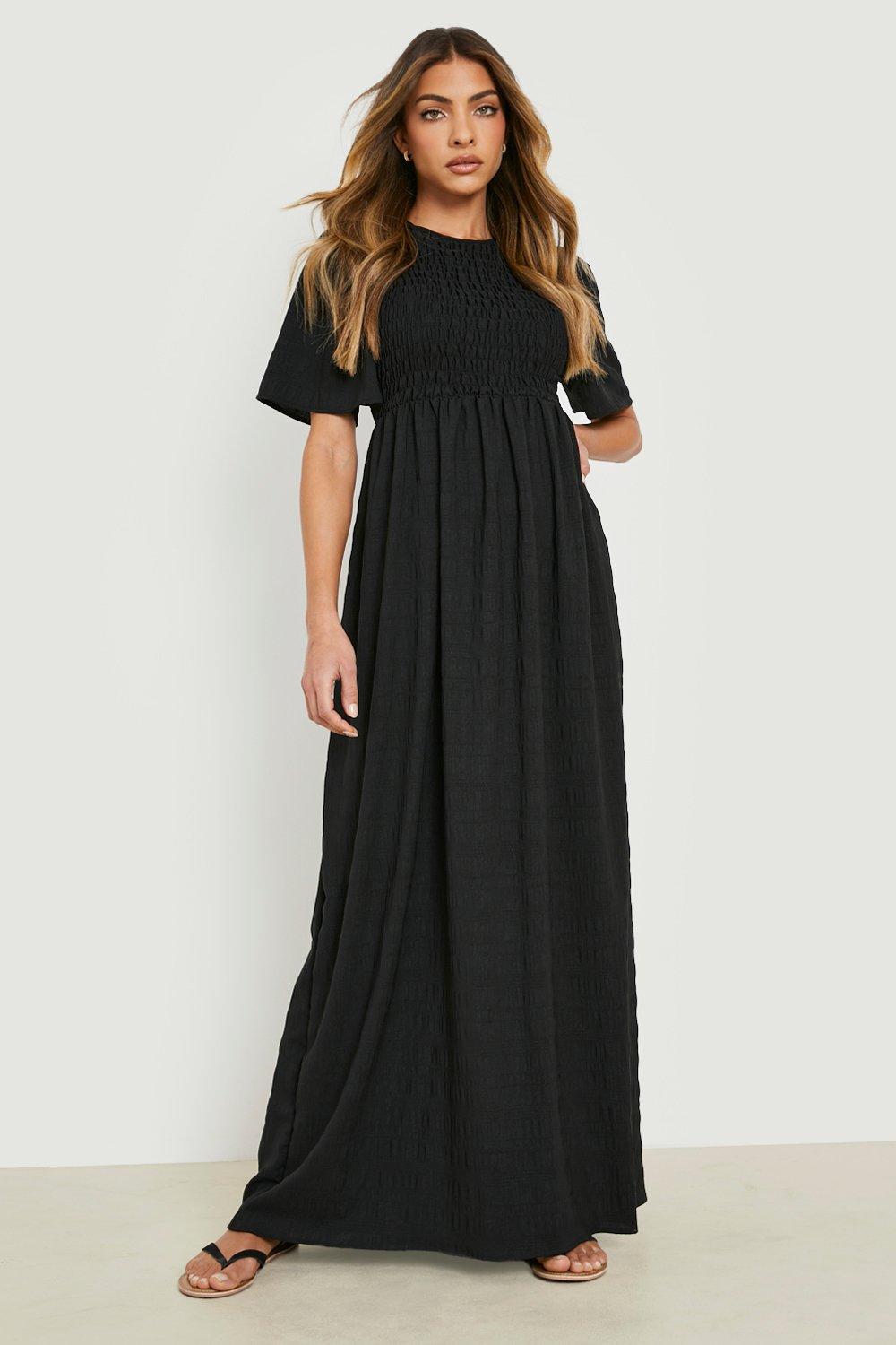 Boohoo maxi outlet dress black