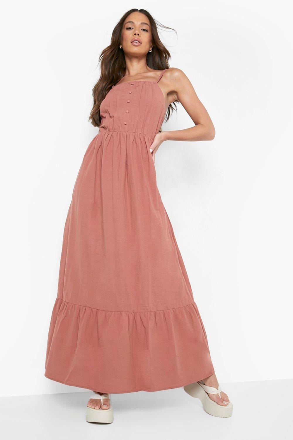 boohoo tiered maxi dress