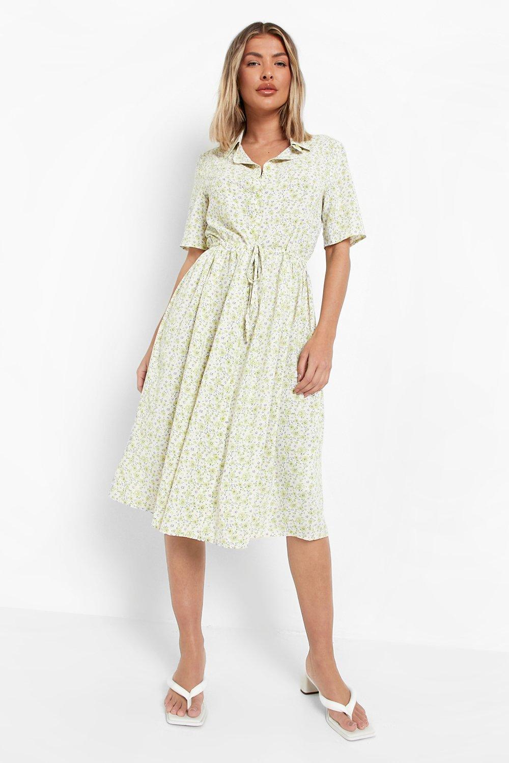 Ditsy floral shirt dress 2025