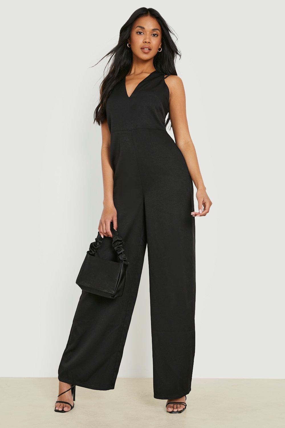 Lace Open Back Wide Leg Jumpsuit