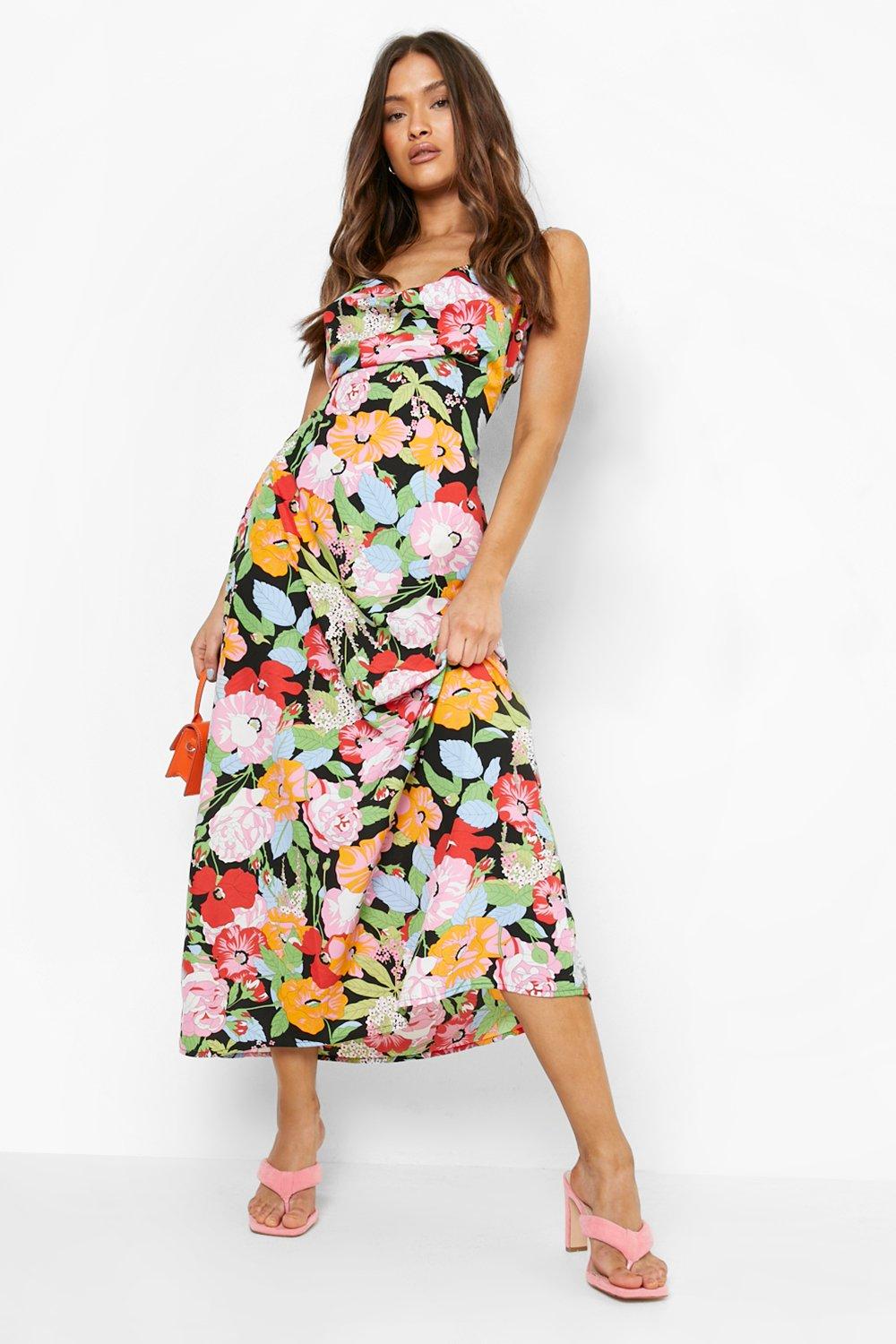 Slip dress sale boohoo