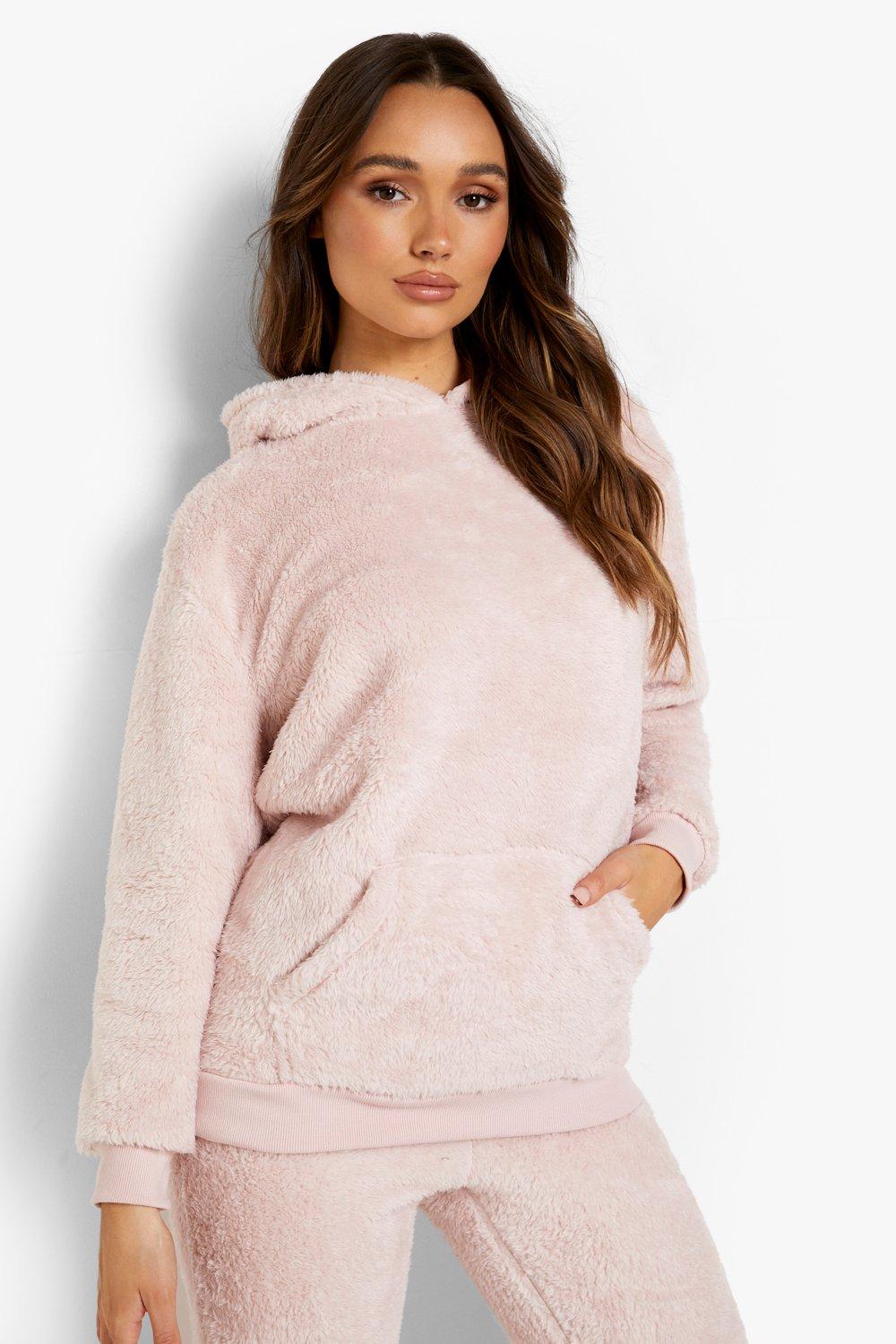 Teddy Fleece Lounge Hoodie boohoo