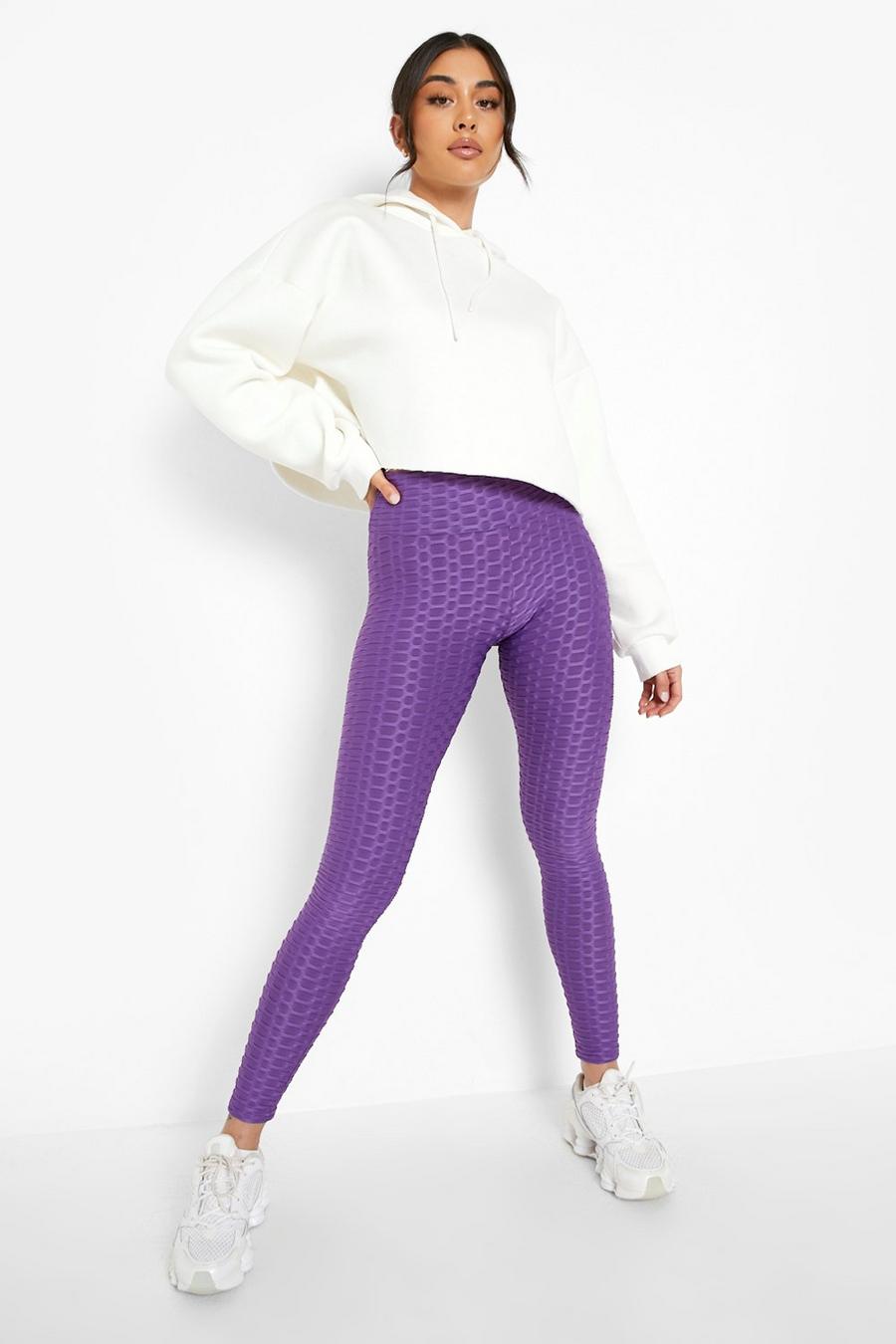 Purple Honeycomb Gym Legging image number 1