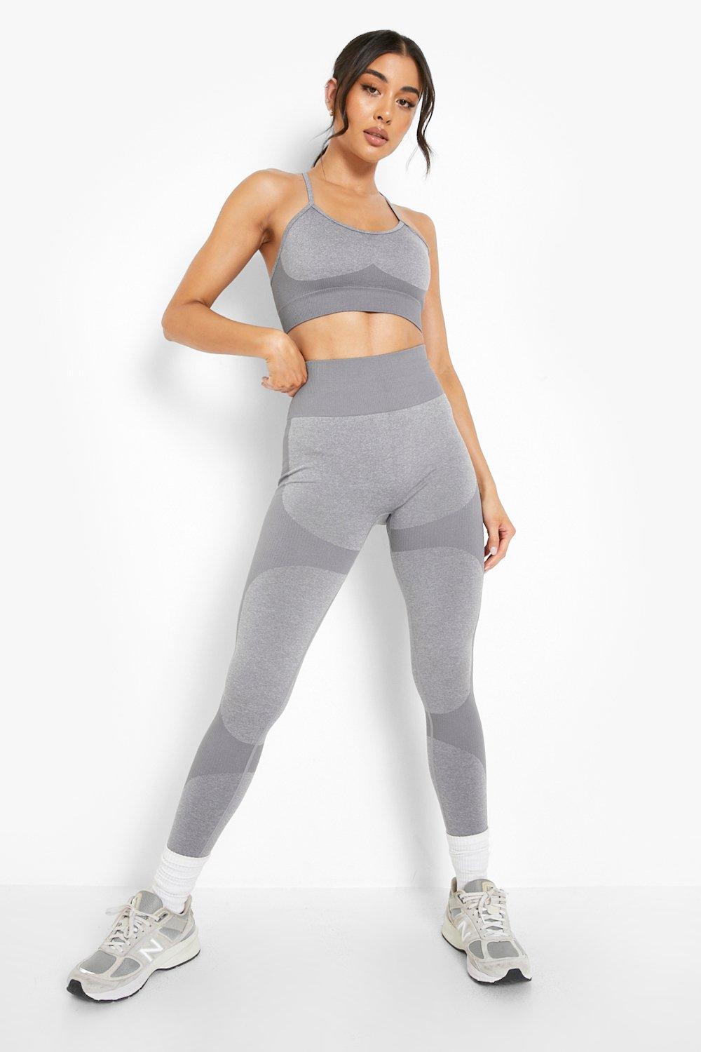 Contrast Seamless Contour Rib Legging