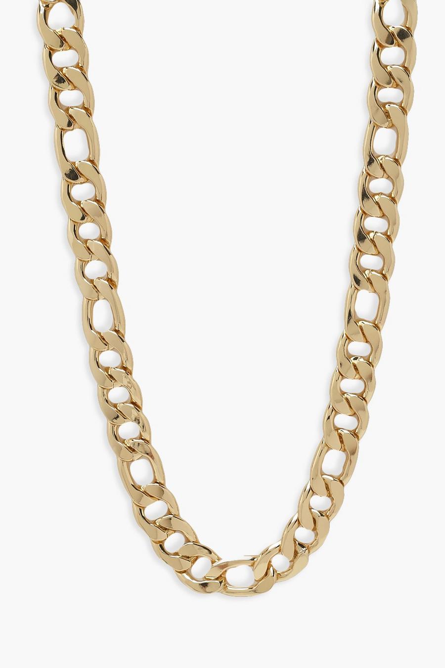Gold Thick Chunky Chain Link Necklace  image number 1