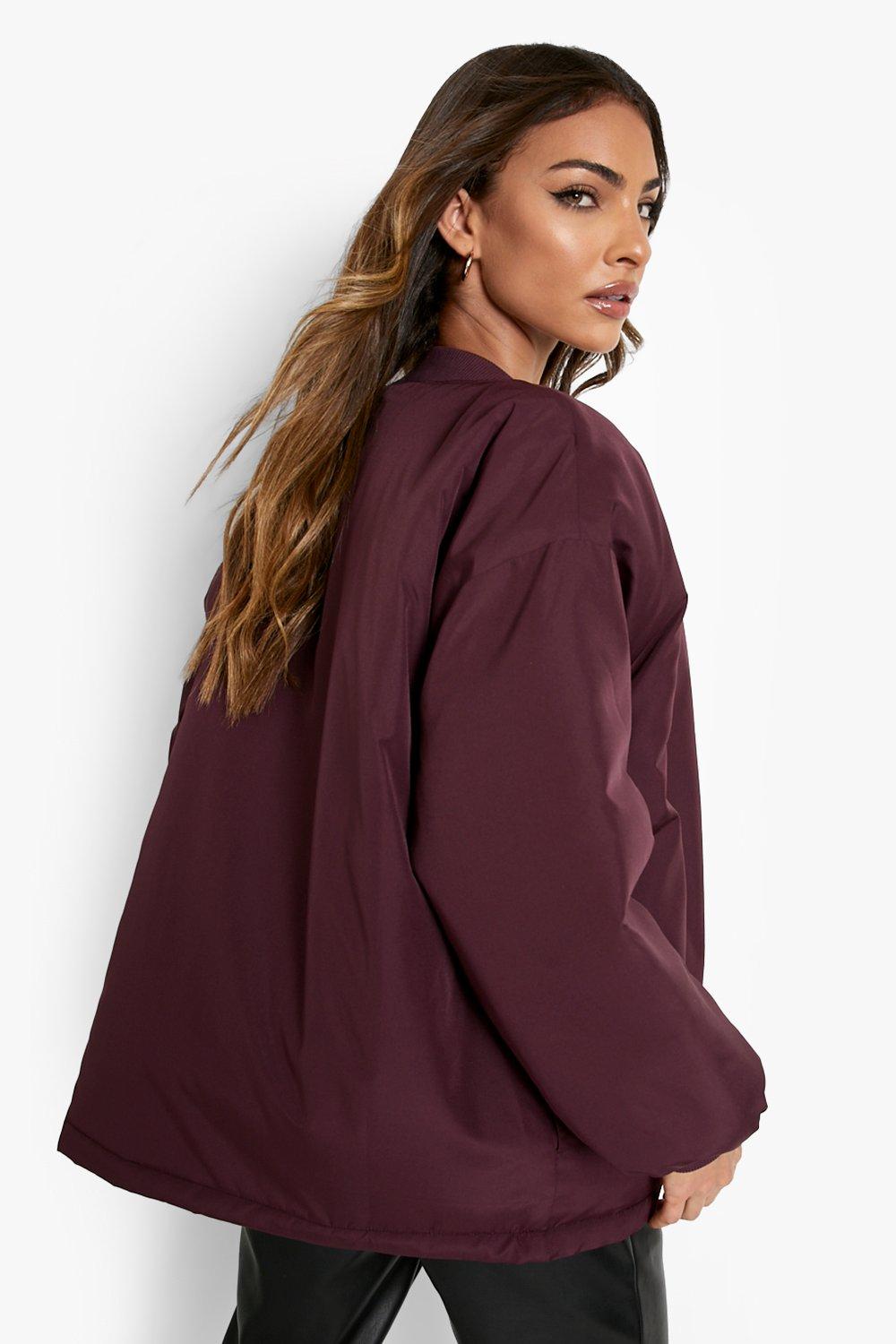 Plum bomber outlet jacket