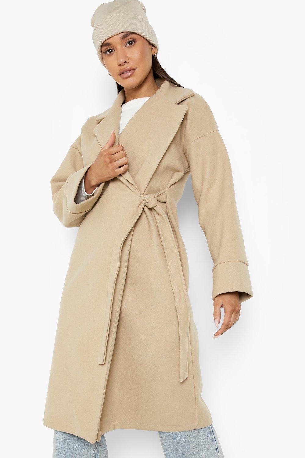 Women's Wool-Blend Dad Coat, Women's Clearance