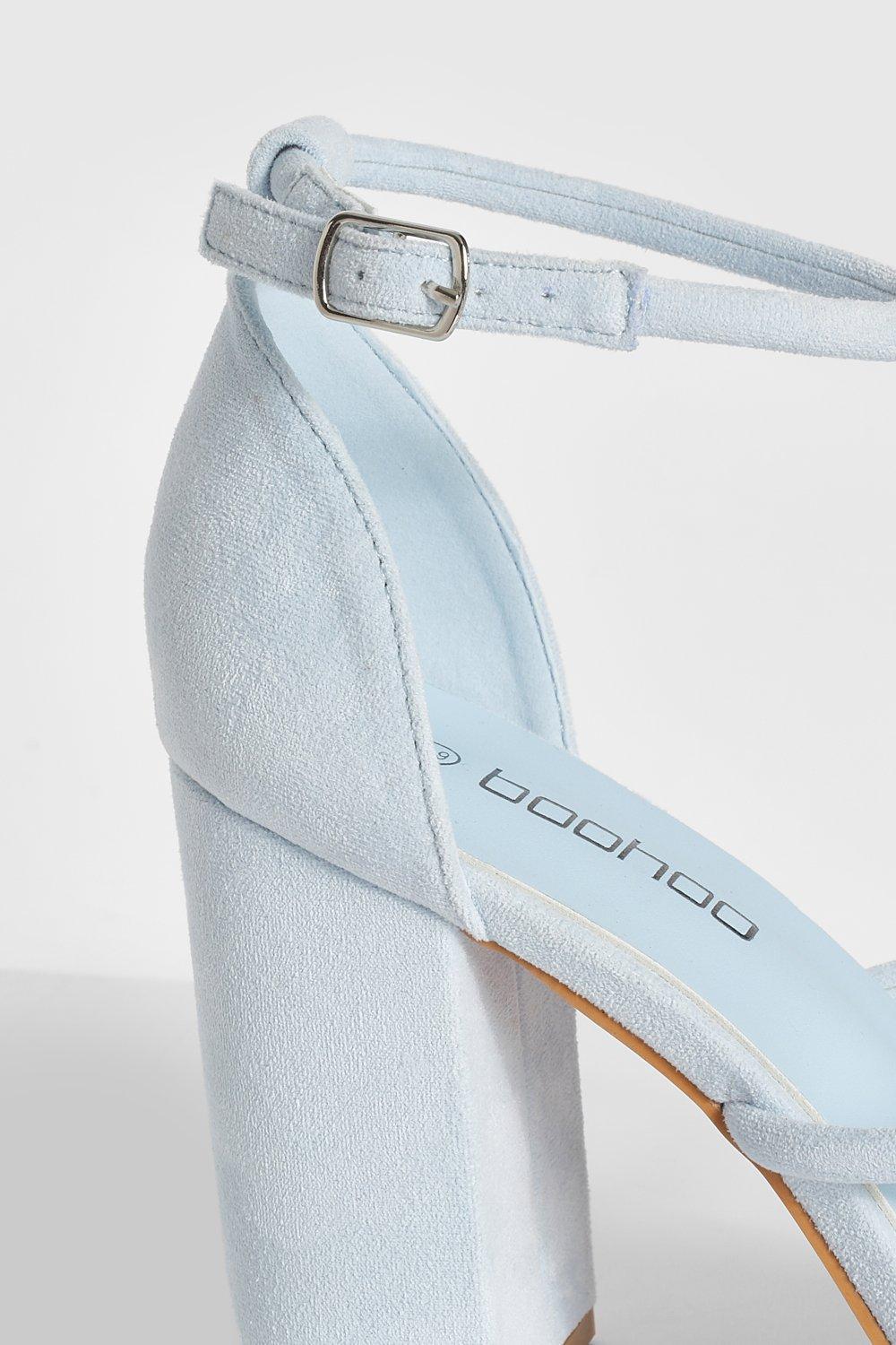 Sky blue best sale block heels