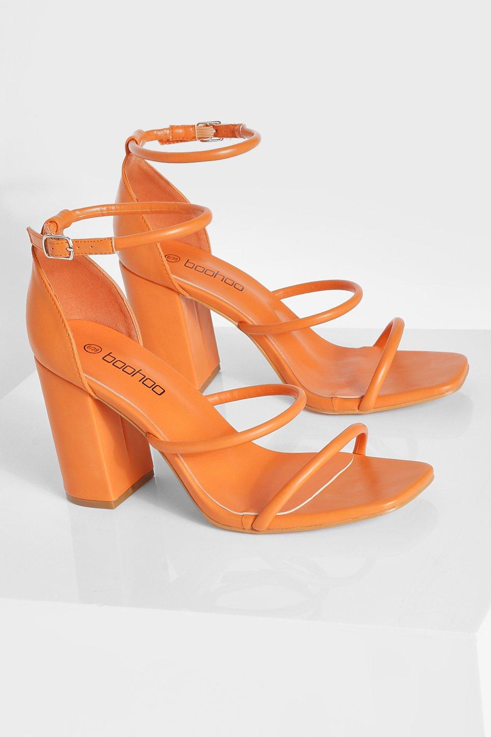 Orange sandals hotsell block heel