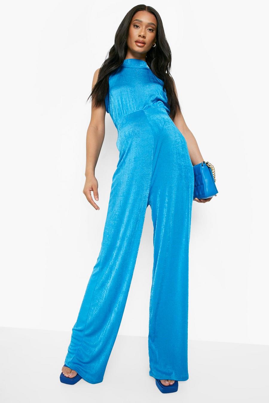 Blue Mammakläder - Jumpsuit med halterneck och vida ben image number 1