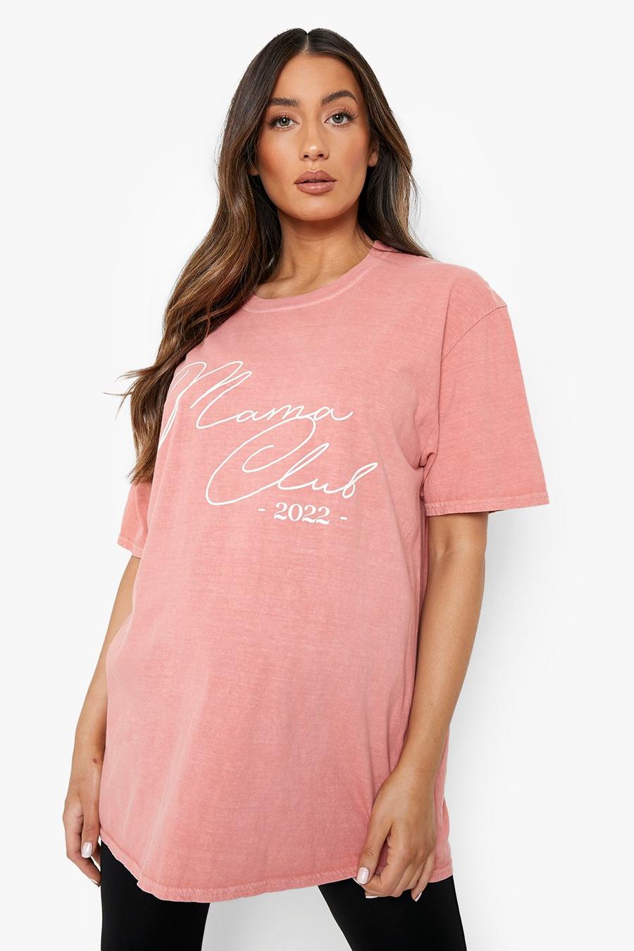 Dusty rose Maternity Washed Mama Club 2022 T-shirt image number 1