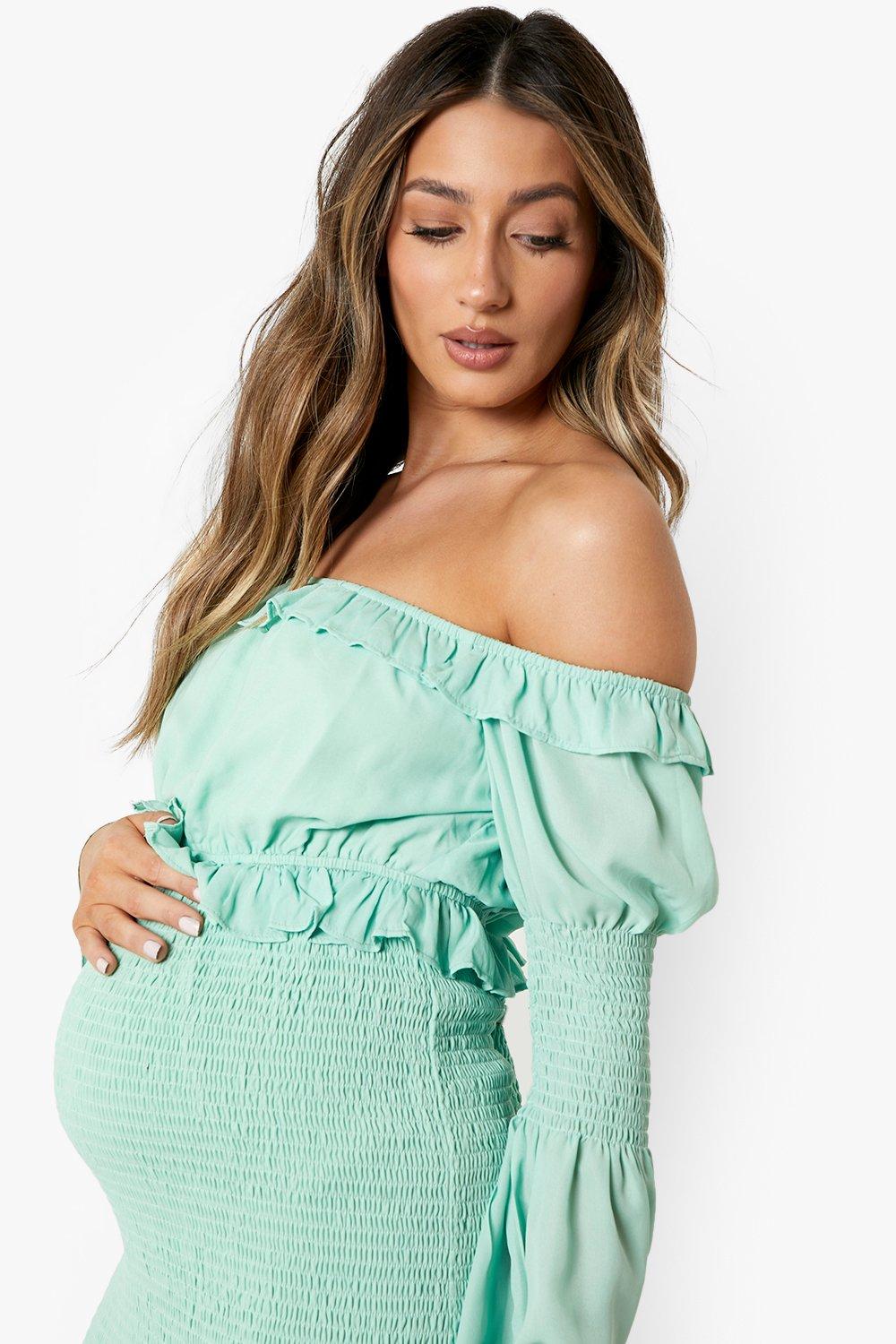 Maternity tops boohoo best sale