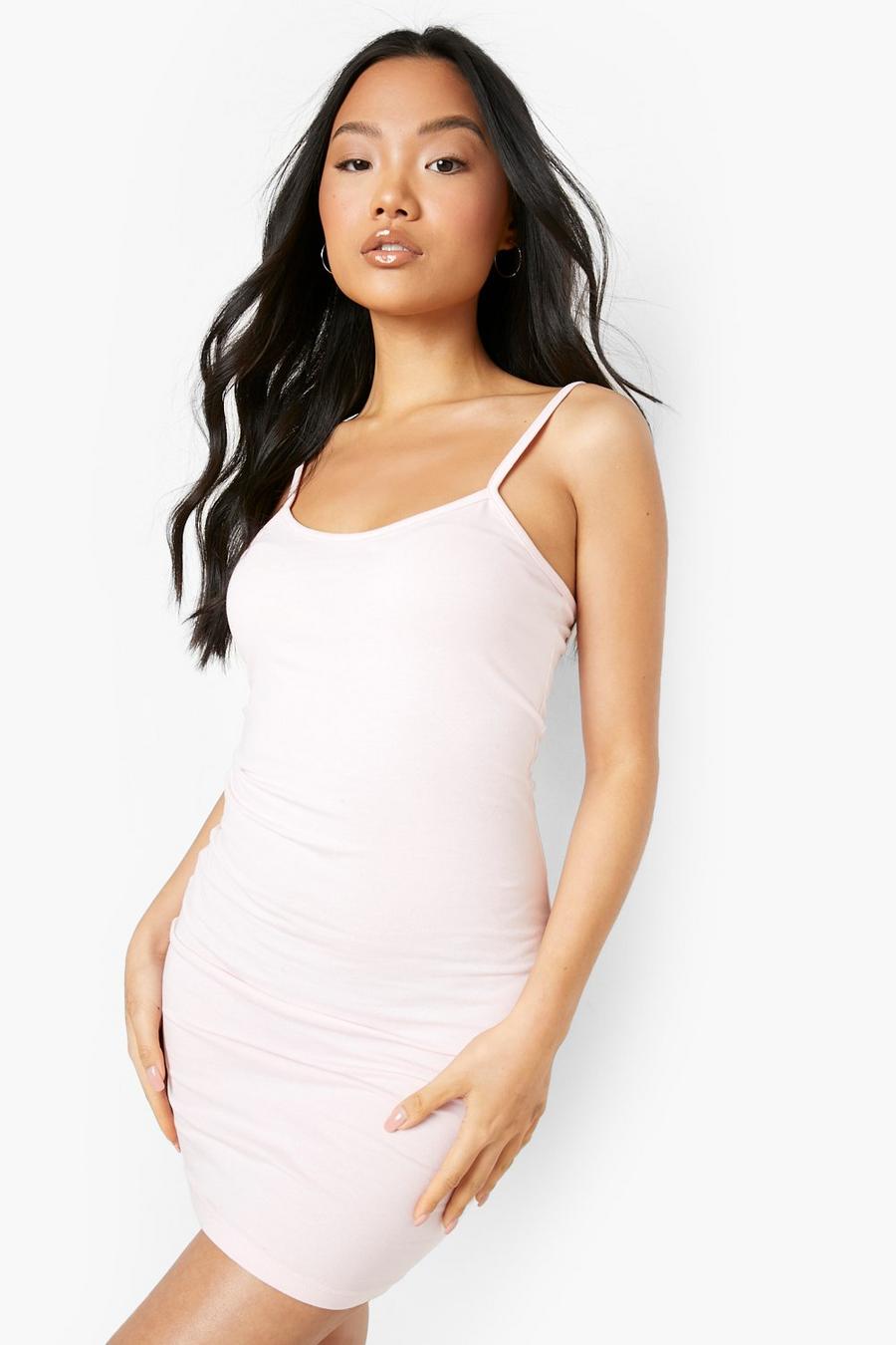 Blush Petite Basic Strappy Cami Bodycon Dress image number 1