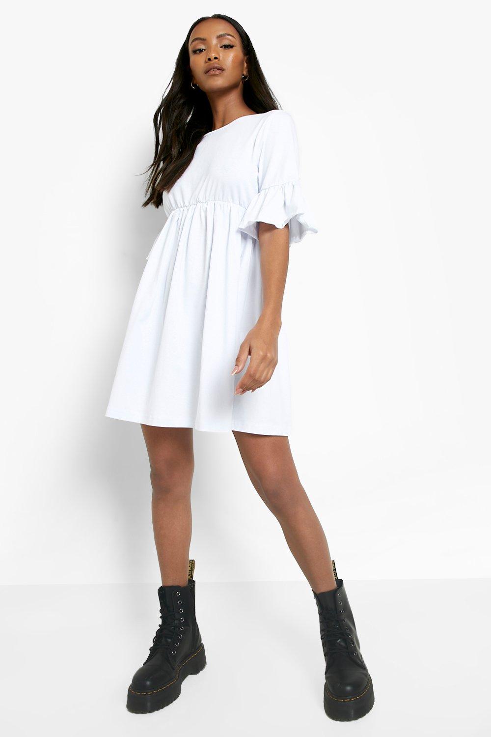 boohoo petite smock dress