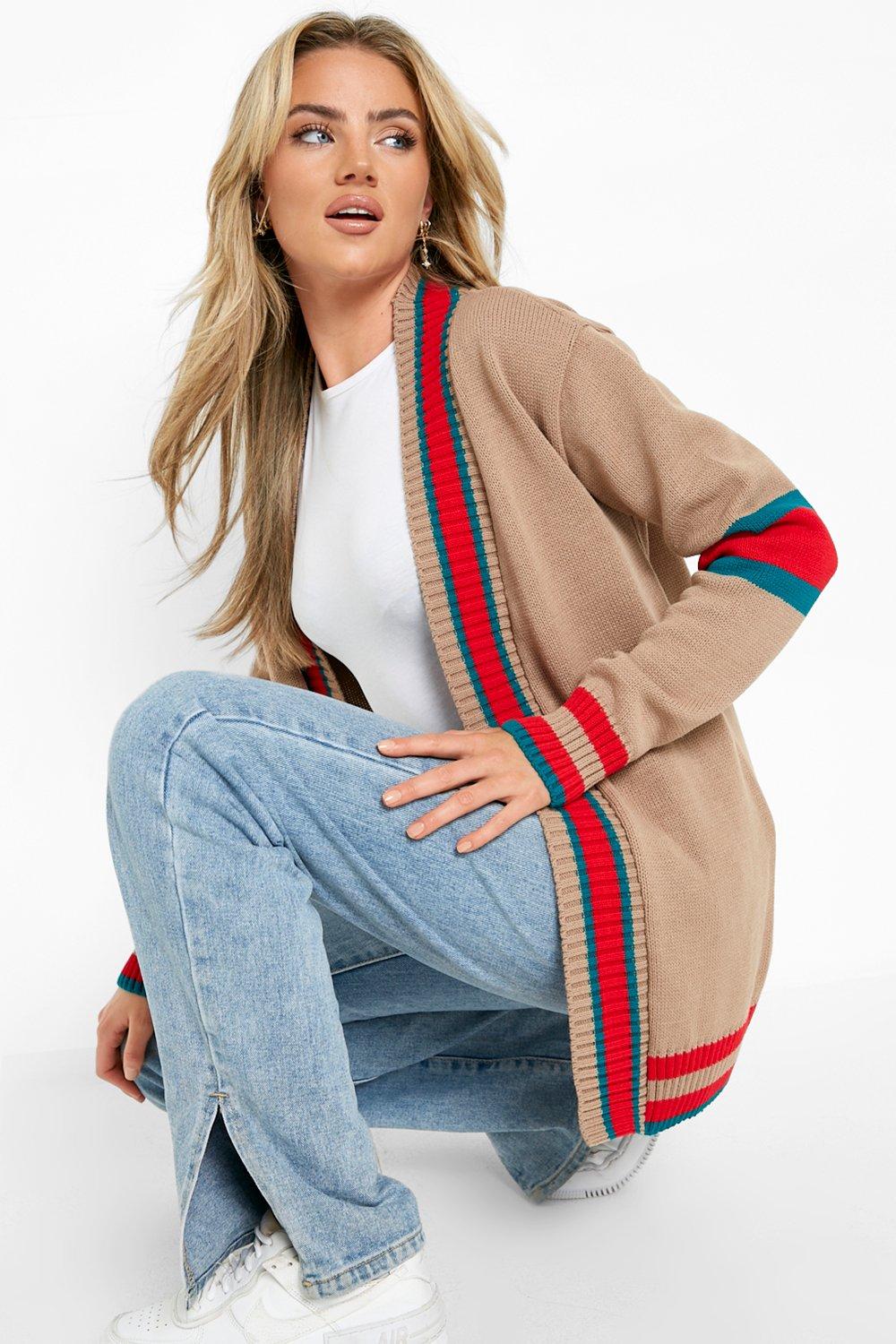 Contrast 2025 stripe cardigan