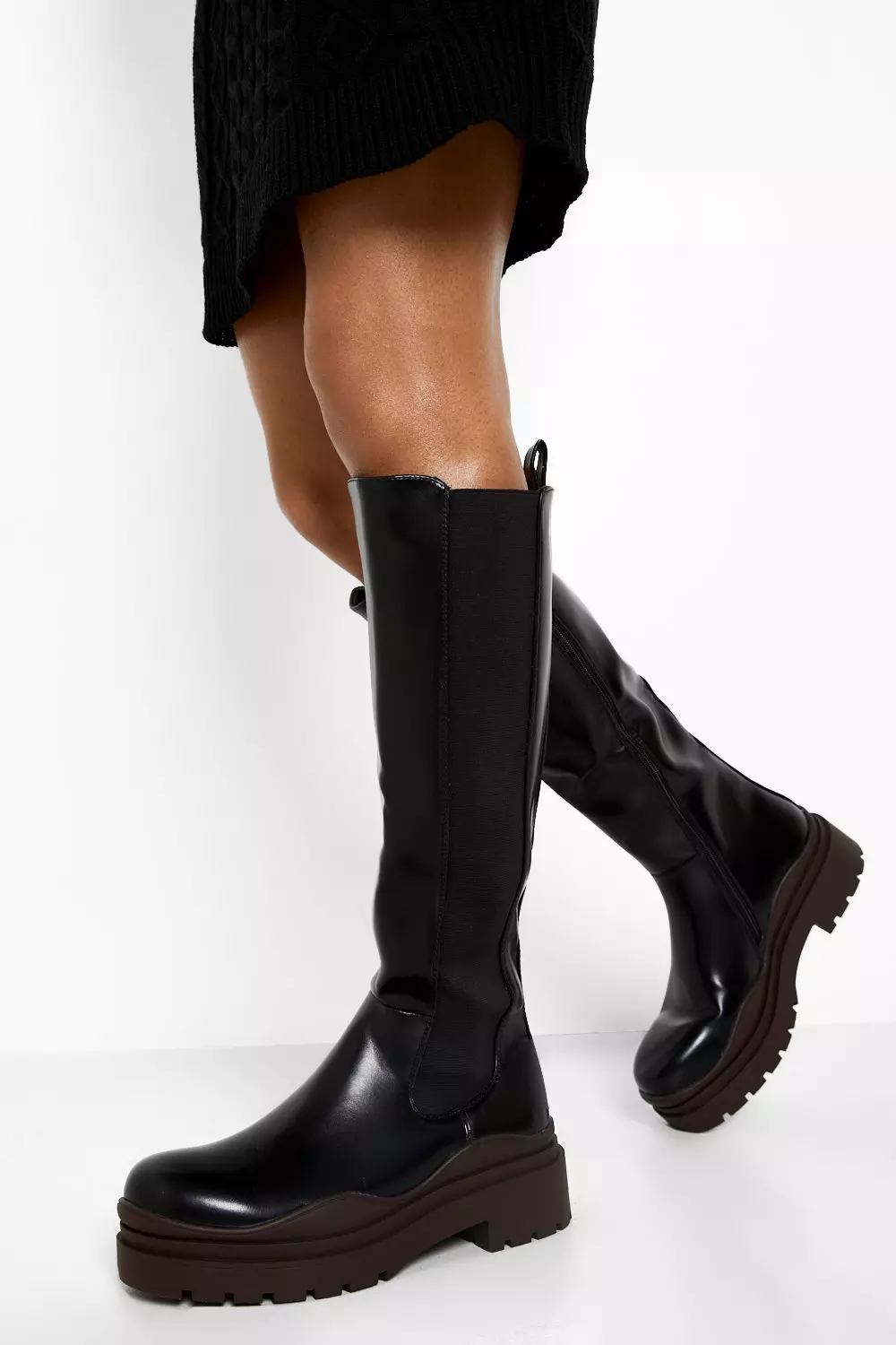 Knee high on sale chelsea boots