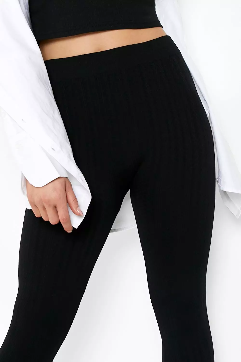 Black Wonder Knit Leggings