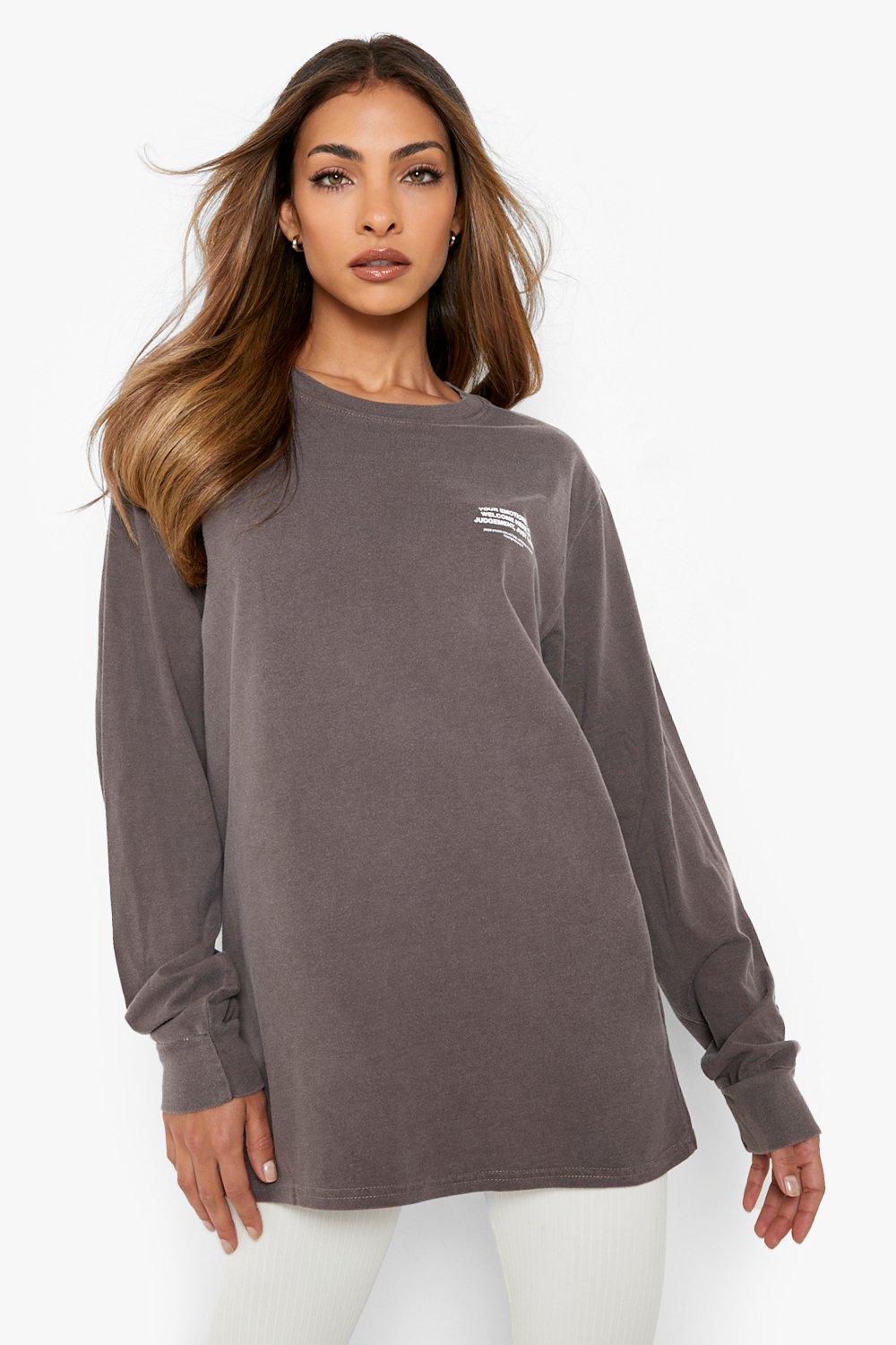 Oversized Long Sleeve Printed T-shirt