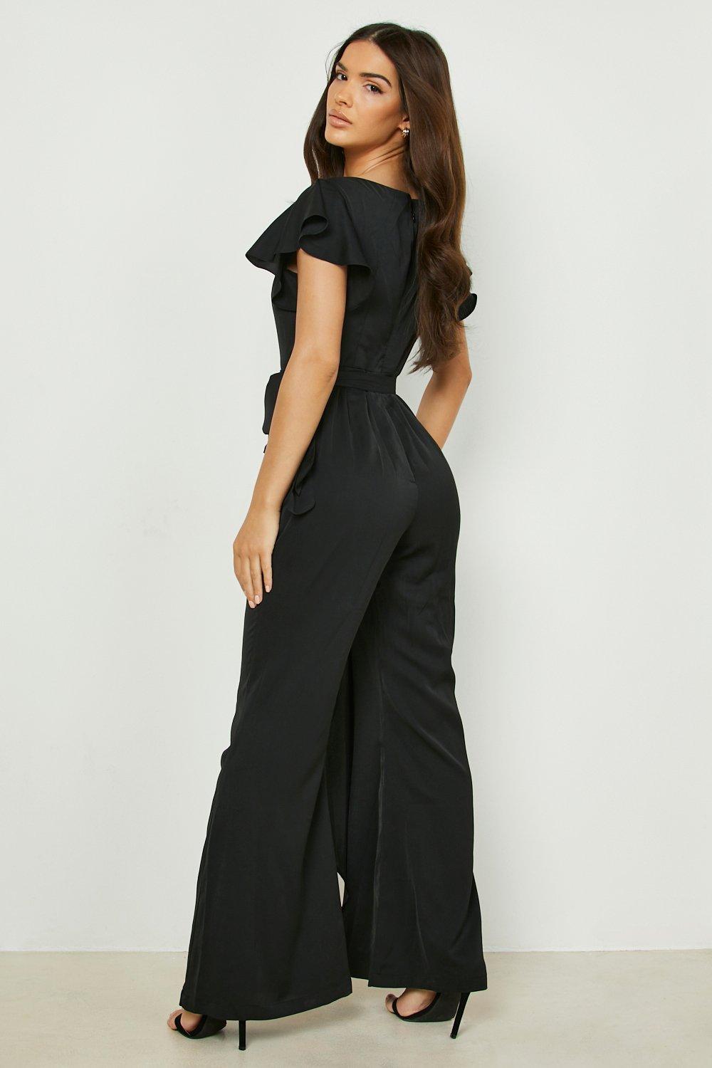 Wrap store tie jumpsuit