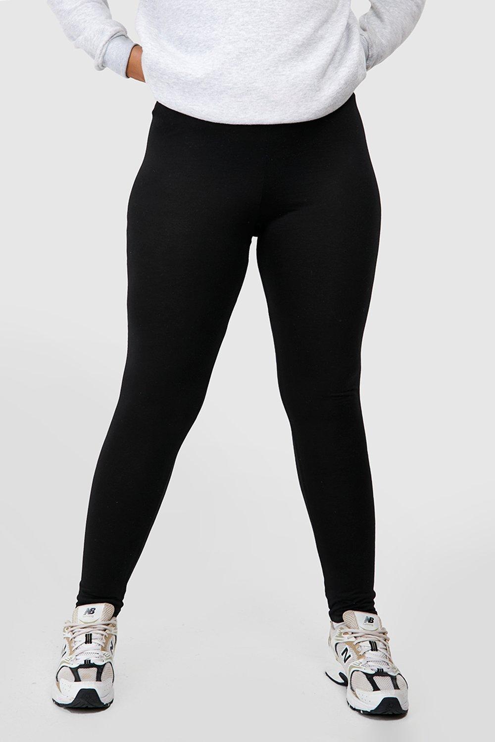 Cotton-blend leggings - Black - Ladies