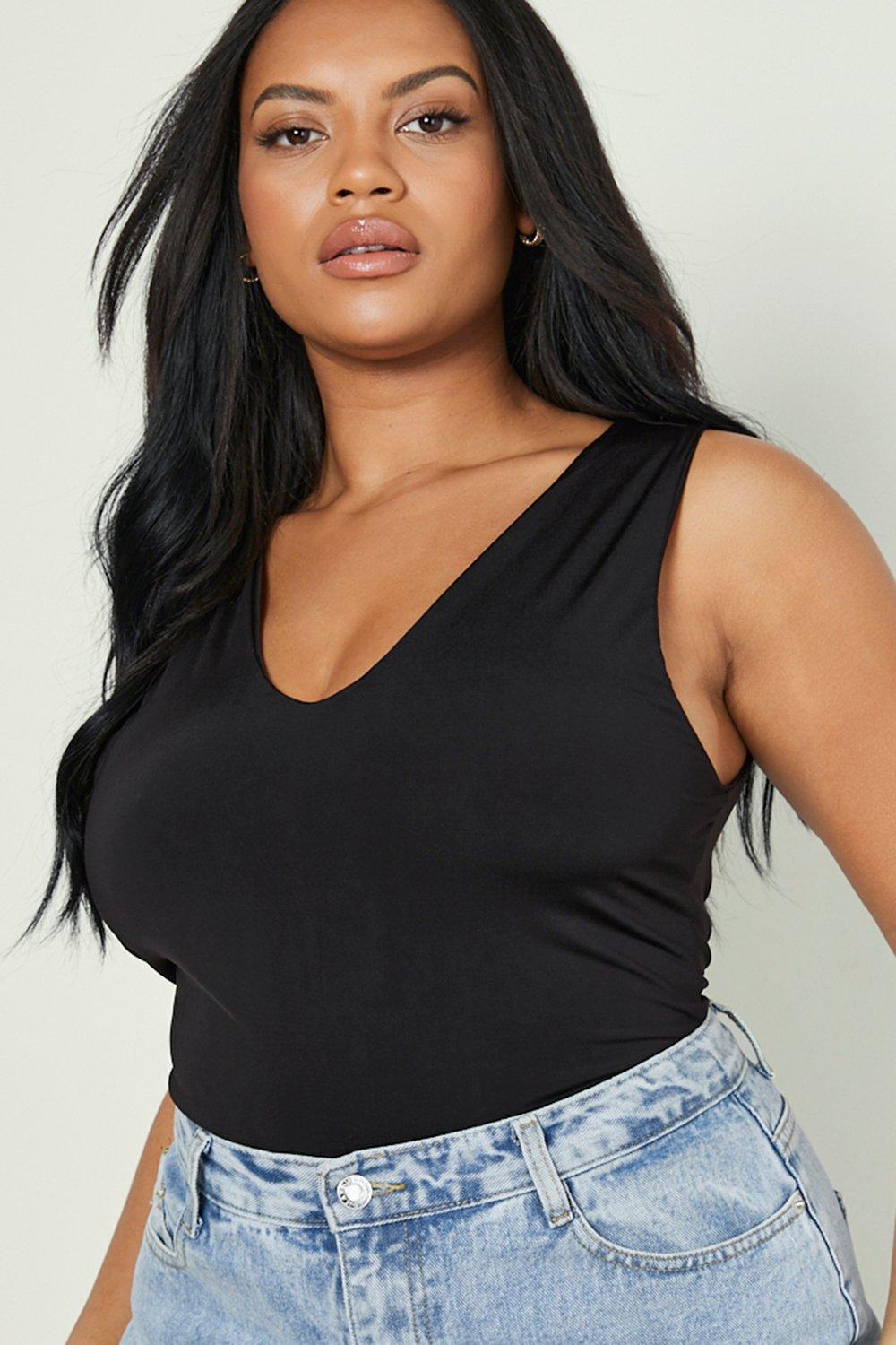 Top décolleté plongeant grande taille new arrivals