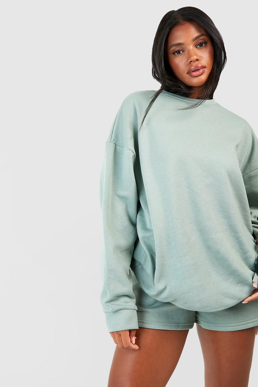 Sage green  Oversized Sweater with REEL cotton