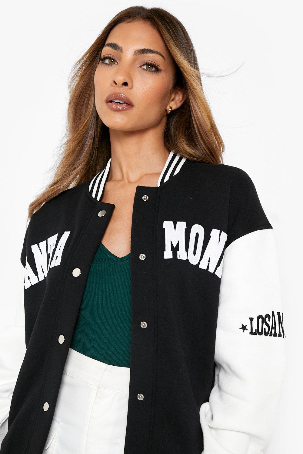 Santa Monica Jersey Knit Varsity Jacket