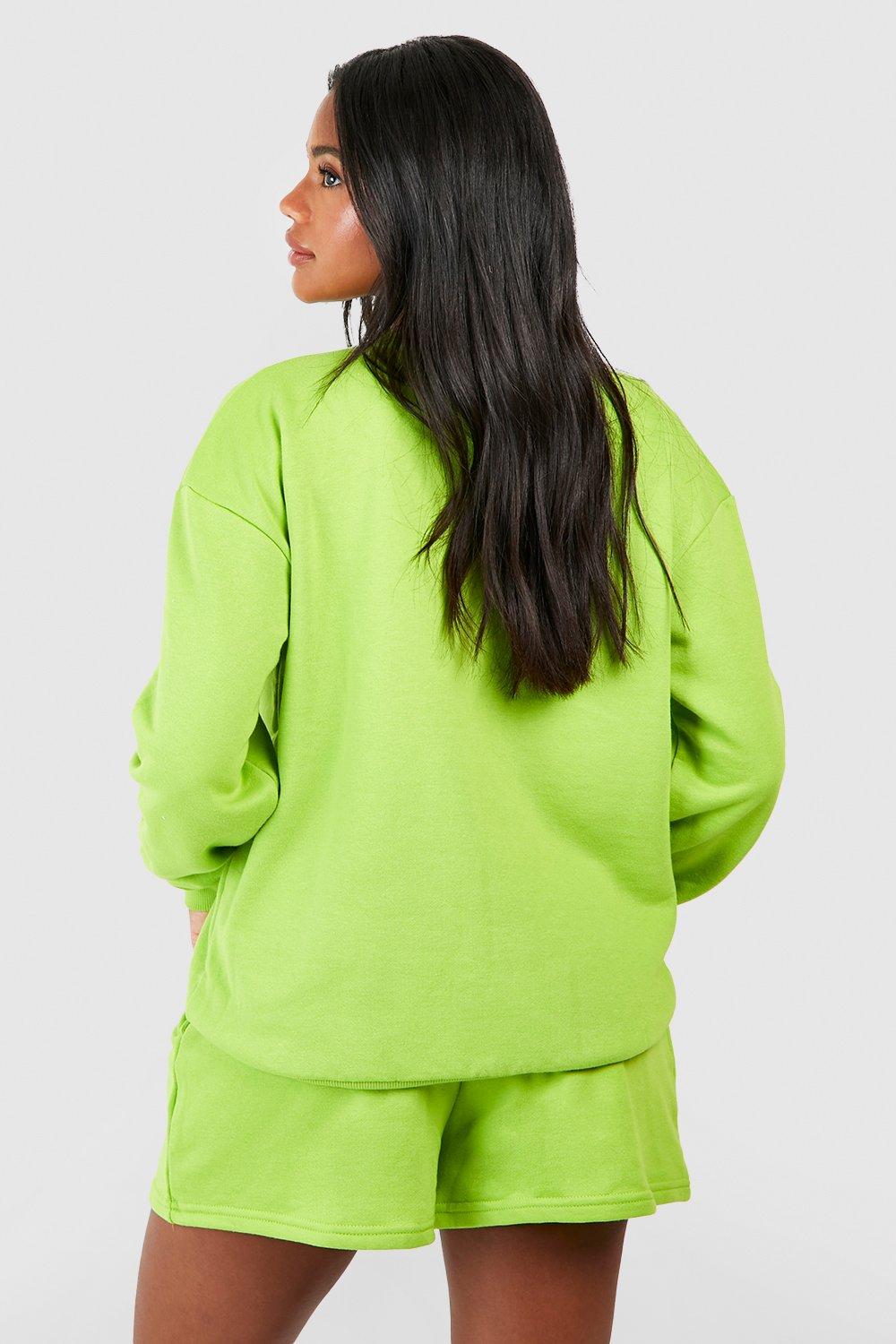 Lime green oversized outlet sweater