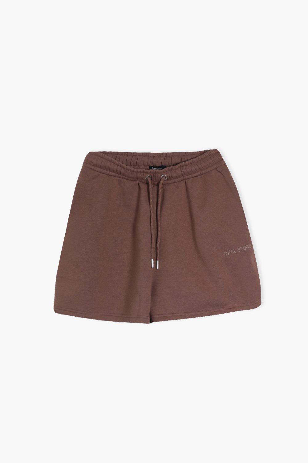 Brown sweat hot sale shorts