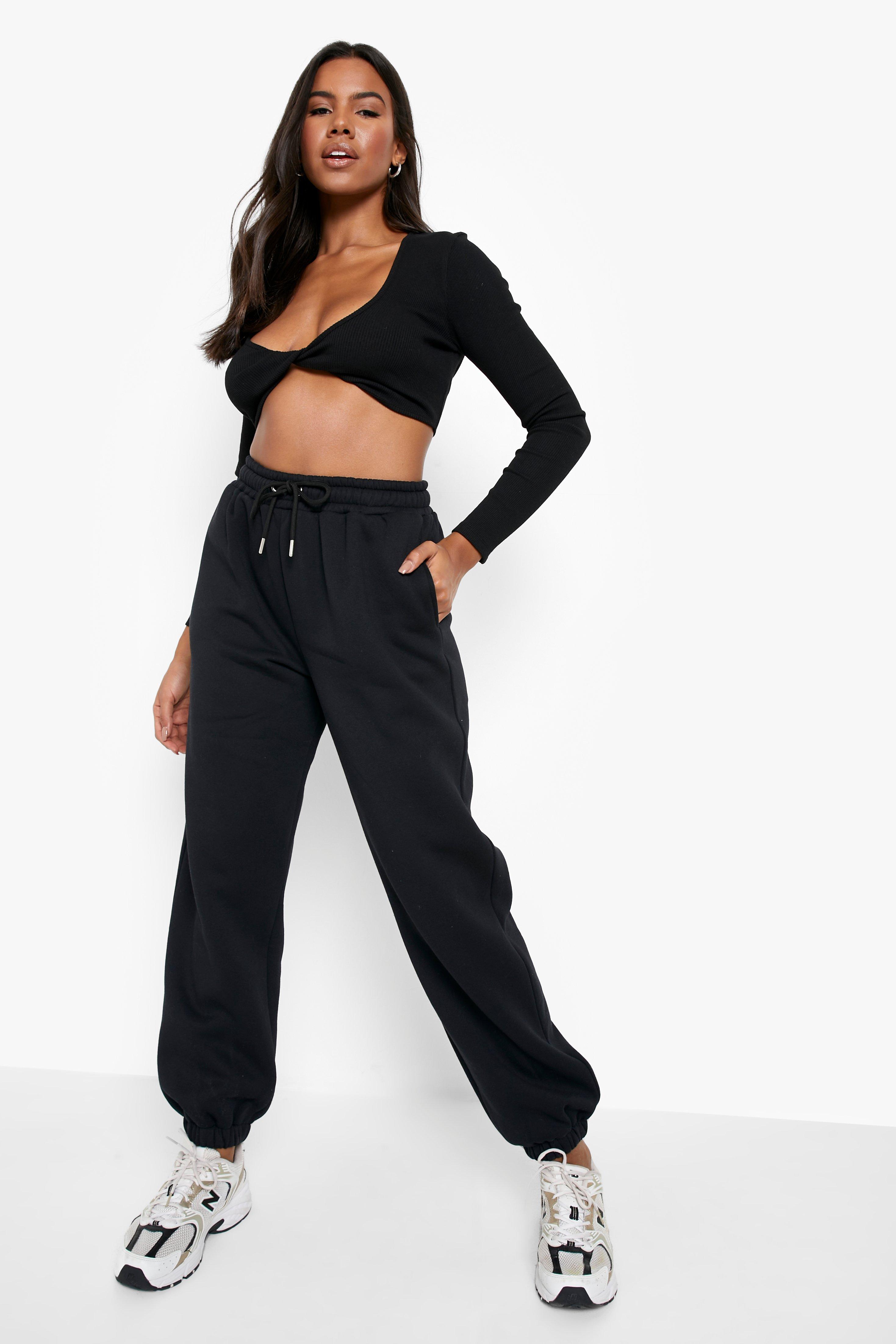 Ribbed Square Neck Bodysuit And Jogger Set