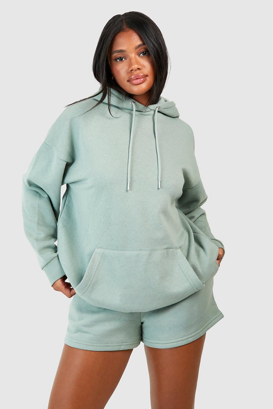 Sage Oversized Hoodie With Reel Cotton image number 1
