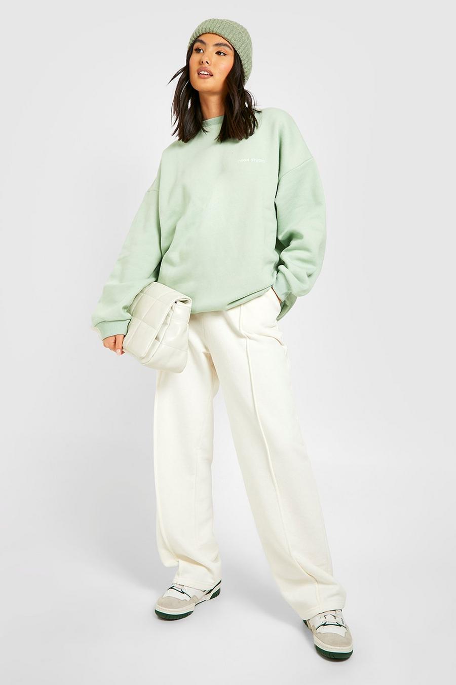 Sage Recycled Premium Oversized Sweater image number 1