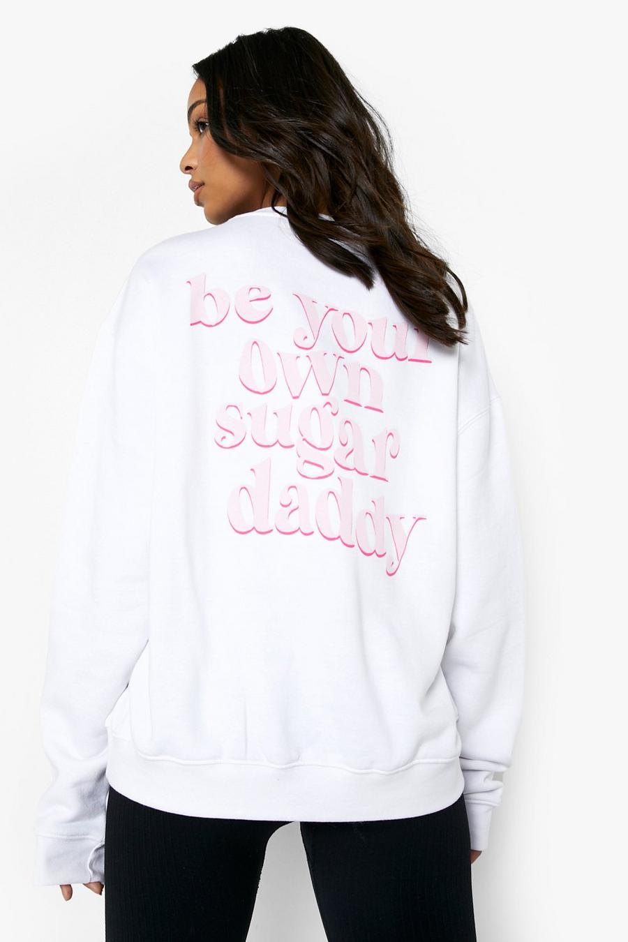 Ecru Be Your Own Sugar Daddy Oversized Sweater image number 1