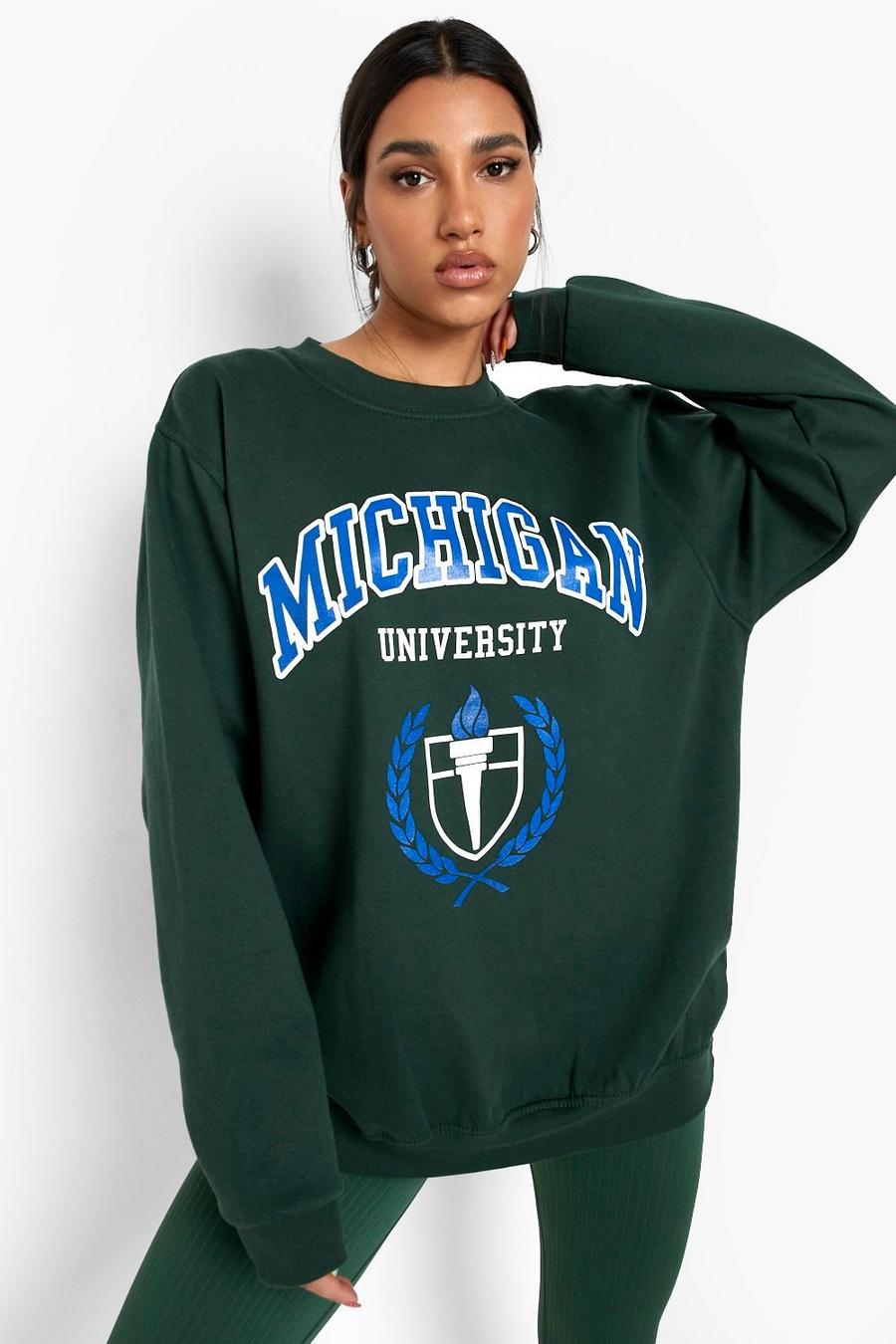 Forest Oversized Michigan Printed Sweater image number 1