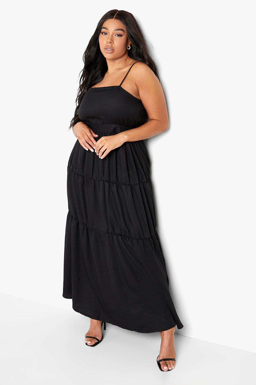 Boohoo plus maxi dress sale