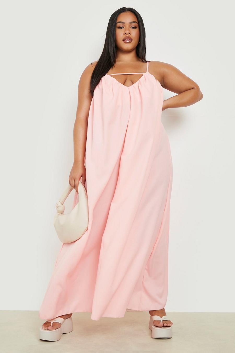 Blush Plus Strappy Cut Out Maxi Dress image number 1