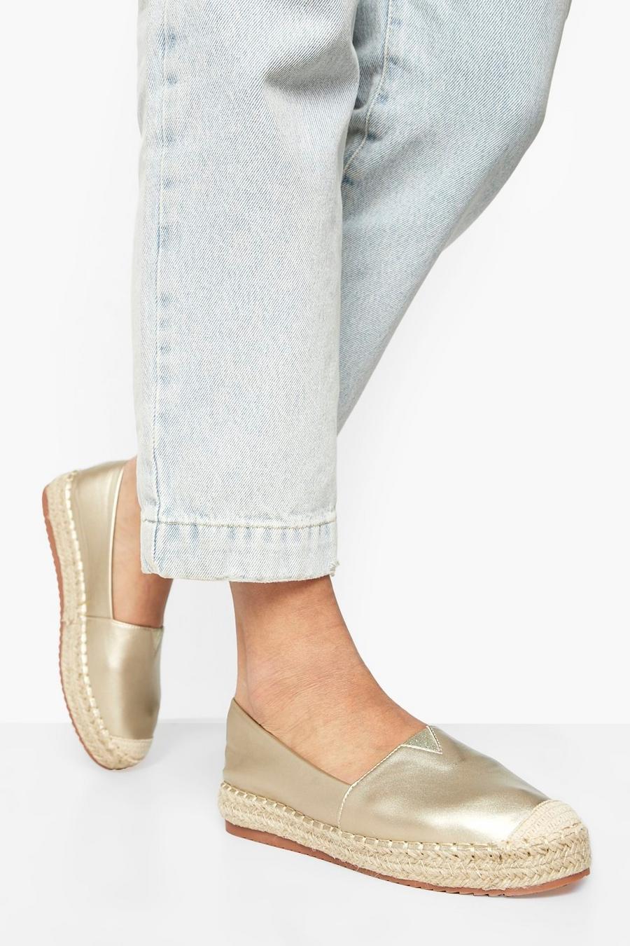 Gold Chunky Toe Cap Espadrille image number 1