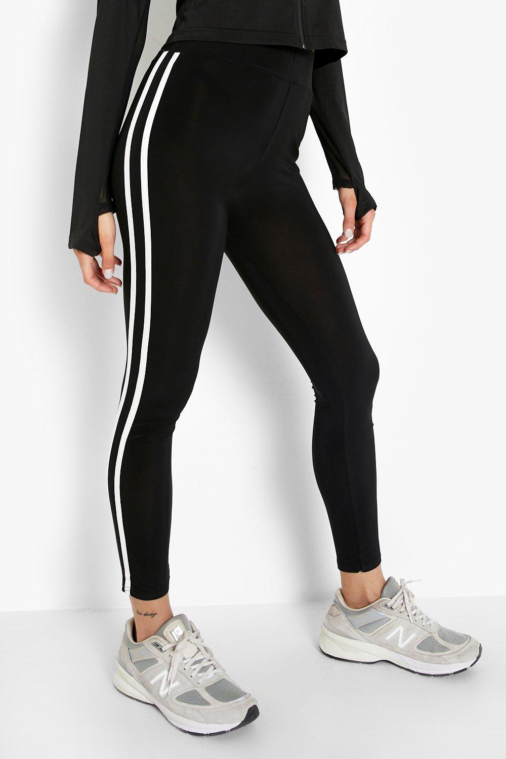 Black Side Stripe Leggings