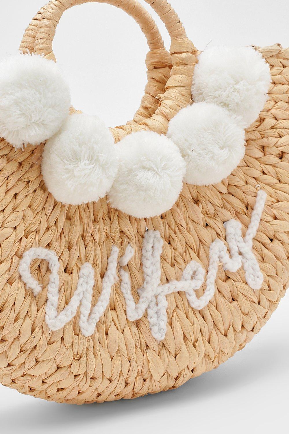 Wifey Straw Beach Bag