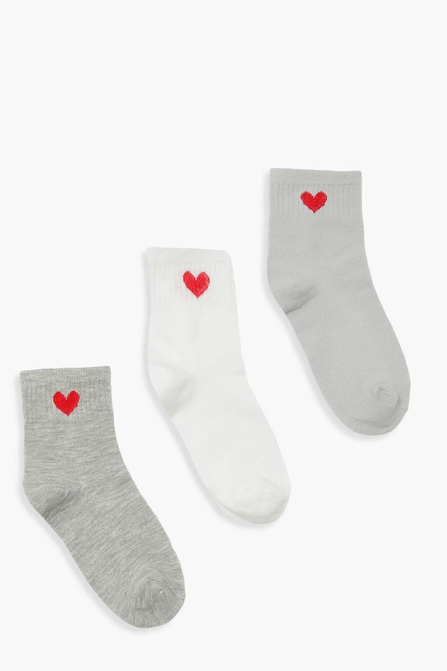 3er-Pack Herz-Socken, Multi