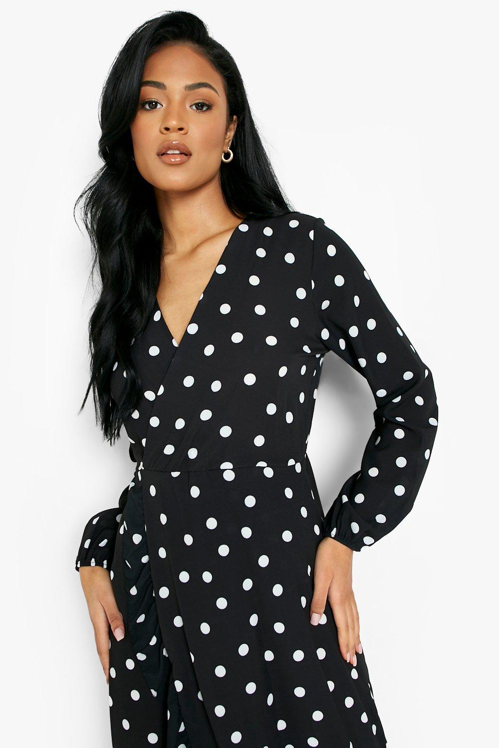 Topshop polka hot sale dot wrap dress