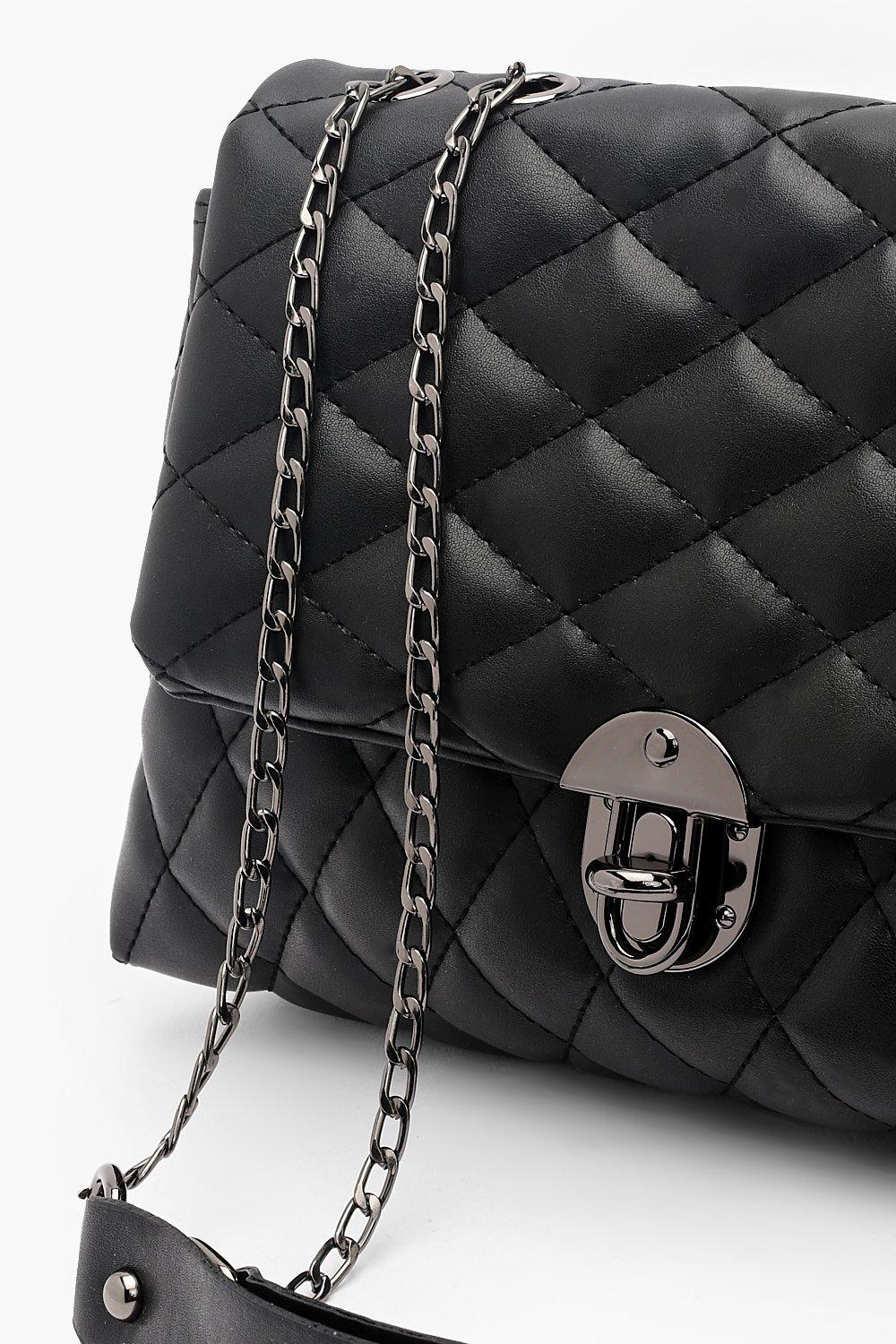 Prada Black Quilted Chain Crossbody Bag