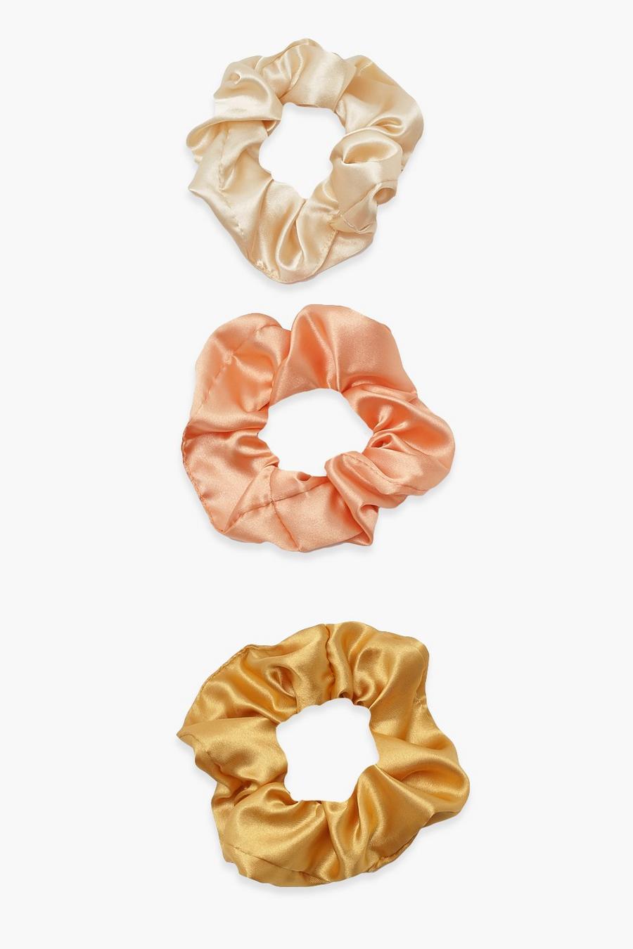 Multi multicolor Peach Tonal Scrunchie 3 Pack
