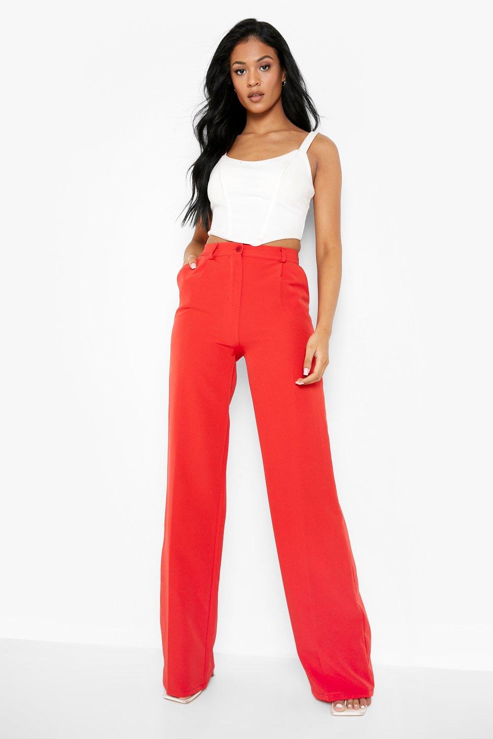 Tall Wide Leg Pressed Dress Pants