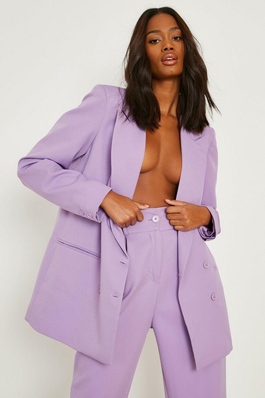 Lilac Double Breasted Blazer image number 1