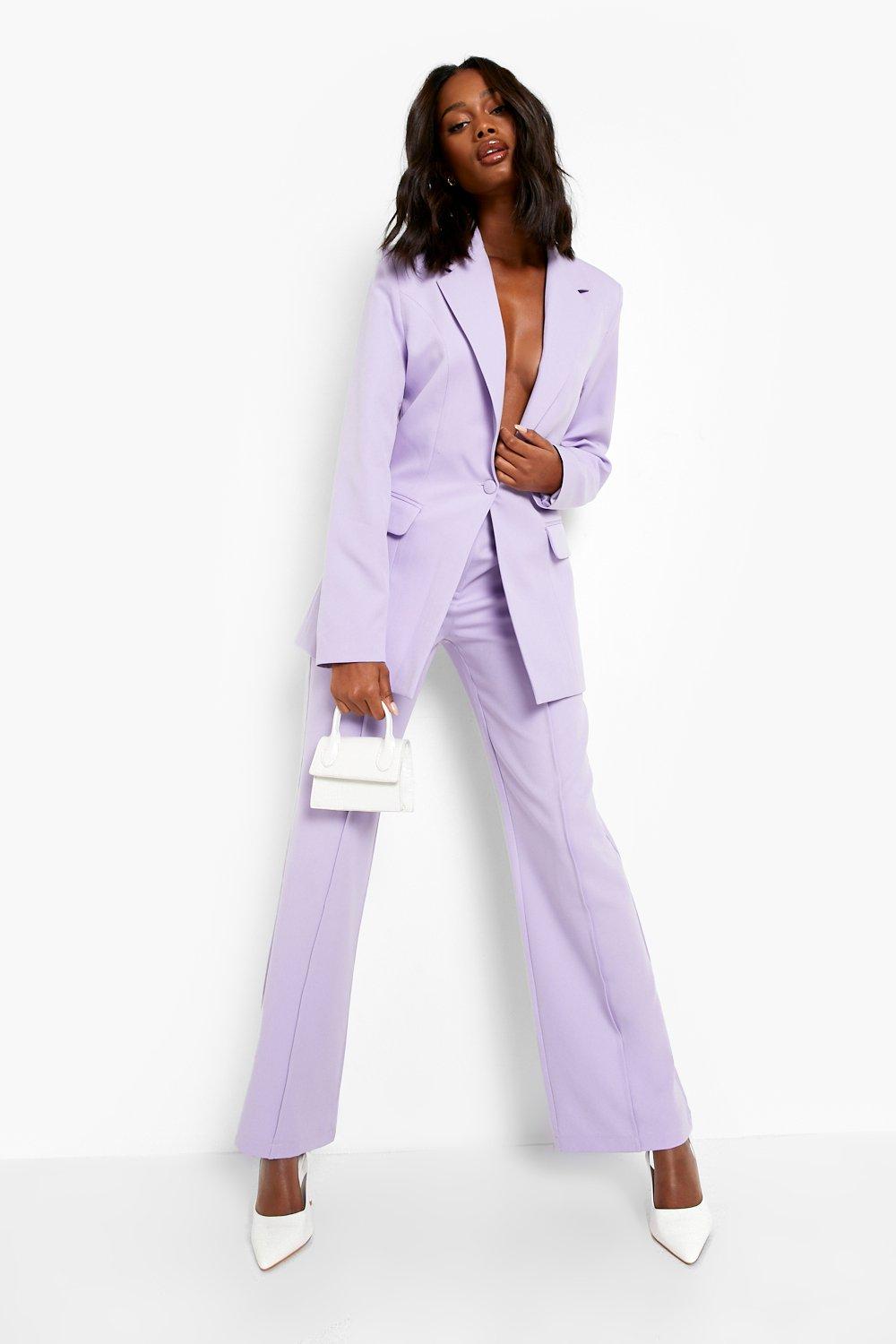 purple tailored suit