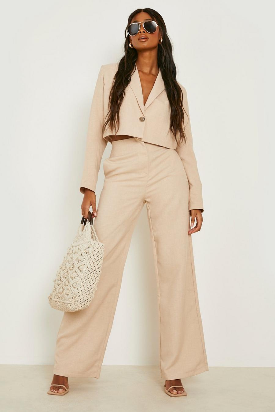 Stone Premium Wide Leg Trousers image number 1