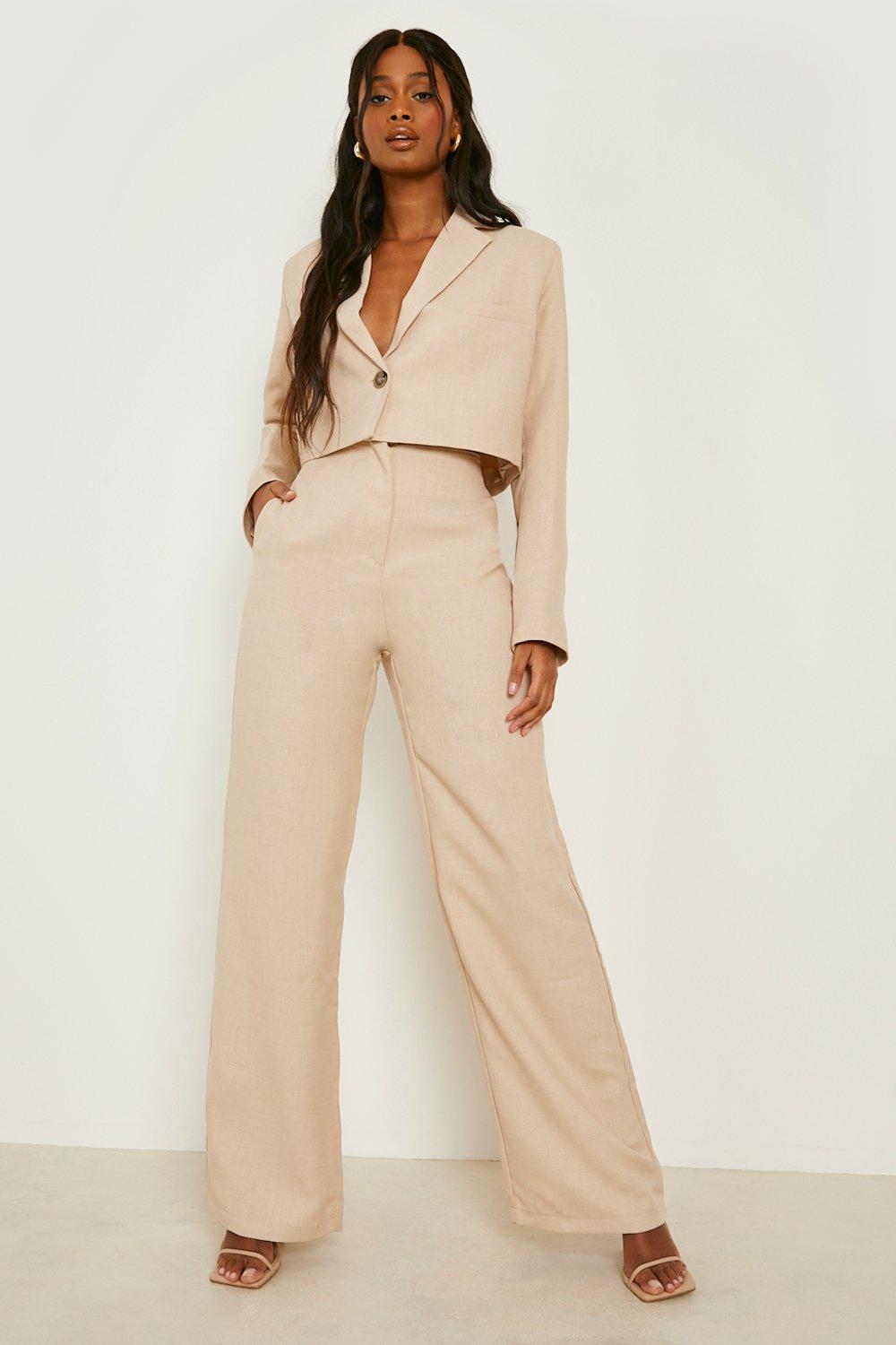 Recycled Pointelle Rib Wide Leg Pants