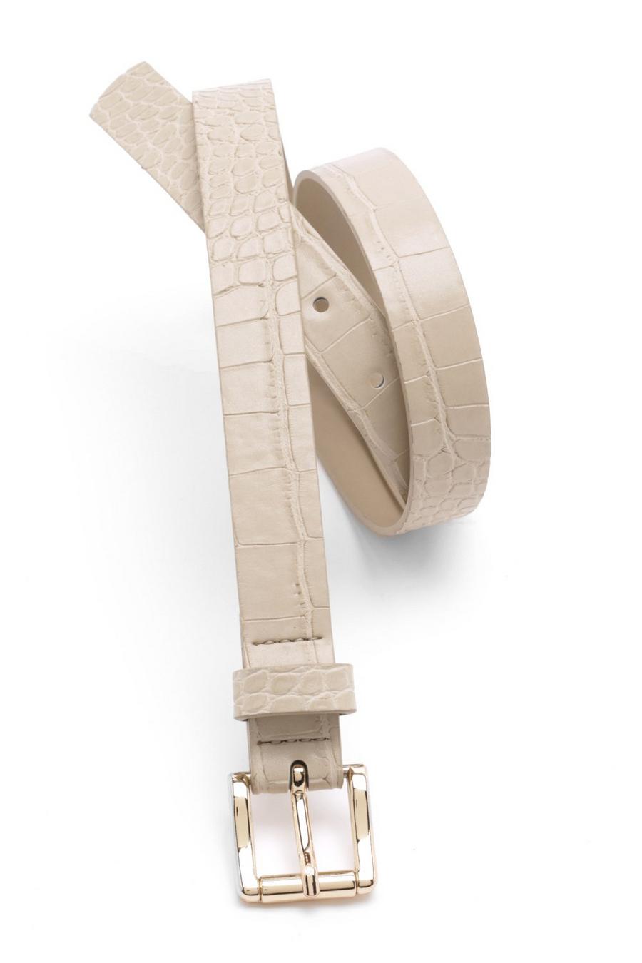 Cream white Croc Belt